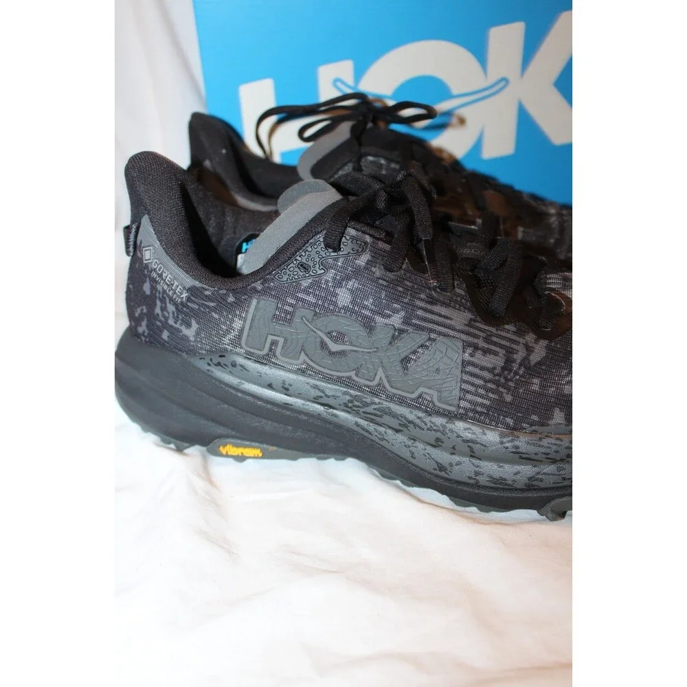 Hoka One Men's Speedgoat 6 RUNNING TRAIL SNEAKERS BLACK GRAY NEW 11 $170